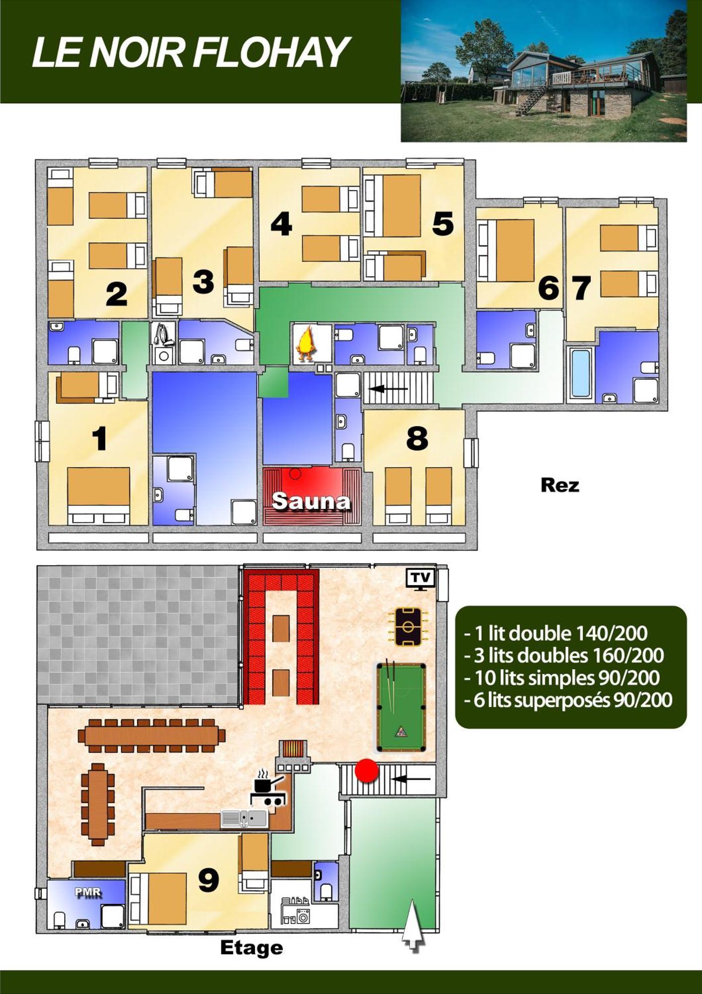Le Noir Flohay 30 Pers - Malmedy, Vue, Wellness Villa Kültér fotó